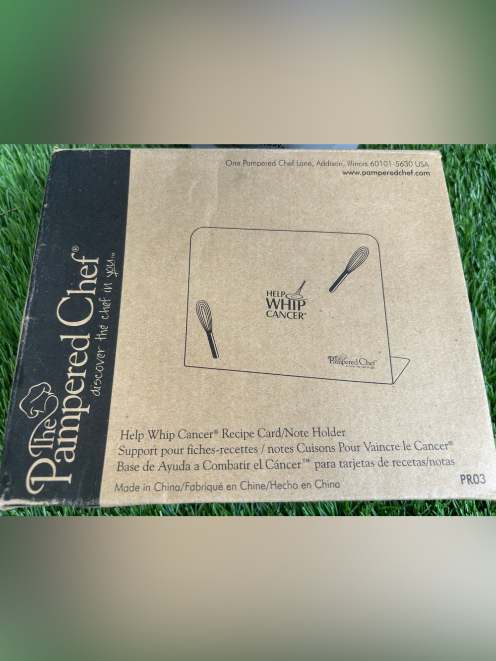 The Pampered Chef Brown and Black Recipe Card Holder - Help Whip Cancer